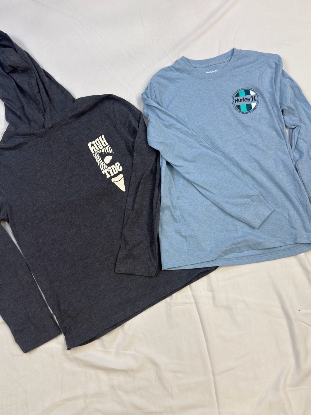 Sonoma Light Blue Long-Sleeve Tee Hoodie and Hurley Long Sleeve Tee